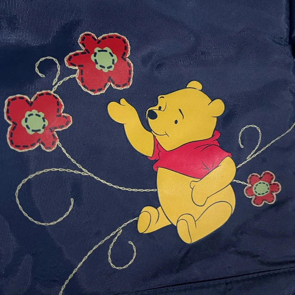 Disney Winnie The Pooh Blue Red Nylon Diaper Bag - Picture 6 of 6